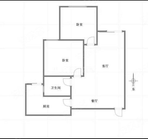 2室 精装 西城佳园 70平 南北通透 楼层好 视野无遮挡楼盘